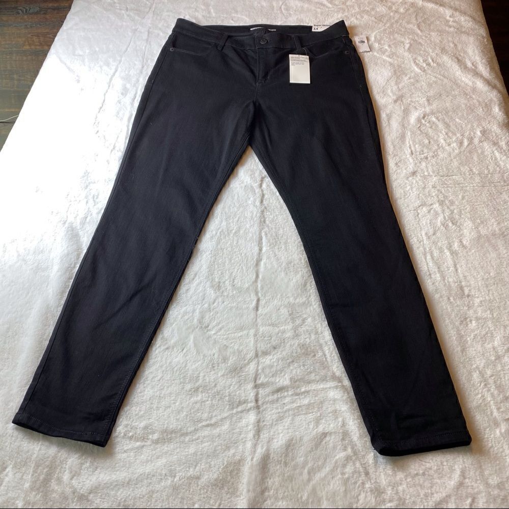 Old Navy Black Super Skinny Pants New With Tags Size 14